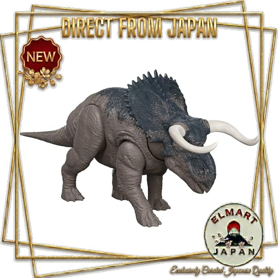 [Direct From Japan] Mattel Jurassic World (JURASSIC WORLD) Action Figure: Roaring! Nasutoceratops—Ki