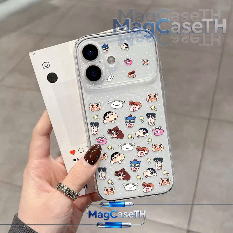 เคสโทรศัพท์การ์ตูนครอบครัวชินจัง สำหรับ IPhone 17 16 14 15 12 13 11 Pro Max 15 16 Plus Air 16 13 12 Pro วัสดุ TPU