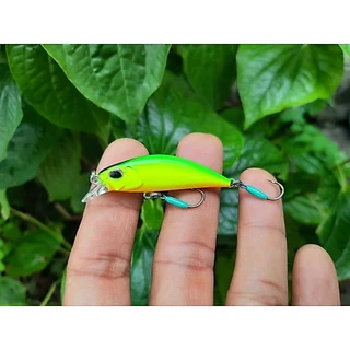 เหยื่อปลอมตกปลากระสูบเคาะได้กรอได้ขนาด4.5cm4gพร้อมตัวเบ็ดซิงเกิ้ลฮุคเบอร์7