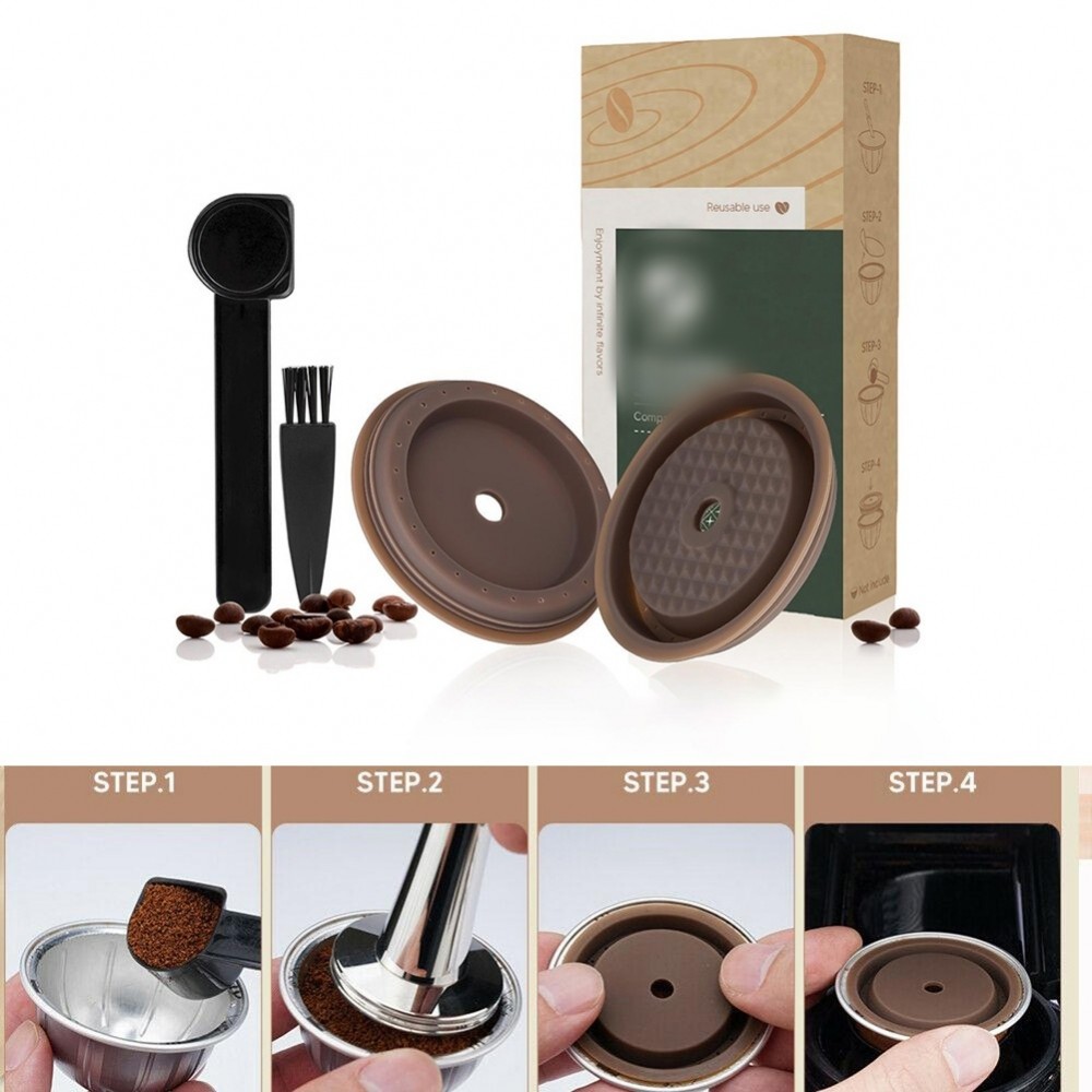 【พร้อมส่ง】Stylish Vertuo Silicone Cap Lids for Nespresso VertuoLine Pods Brown Color-【ราคาสุดคุ้ม】