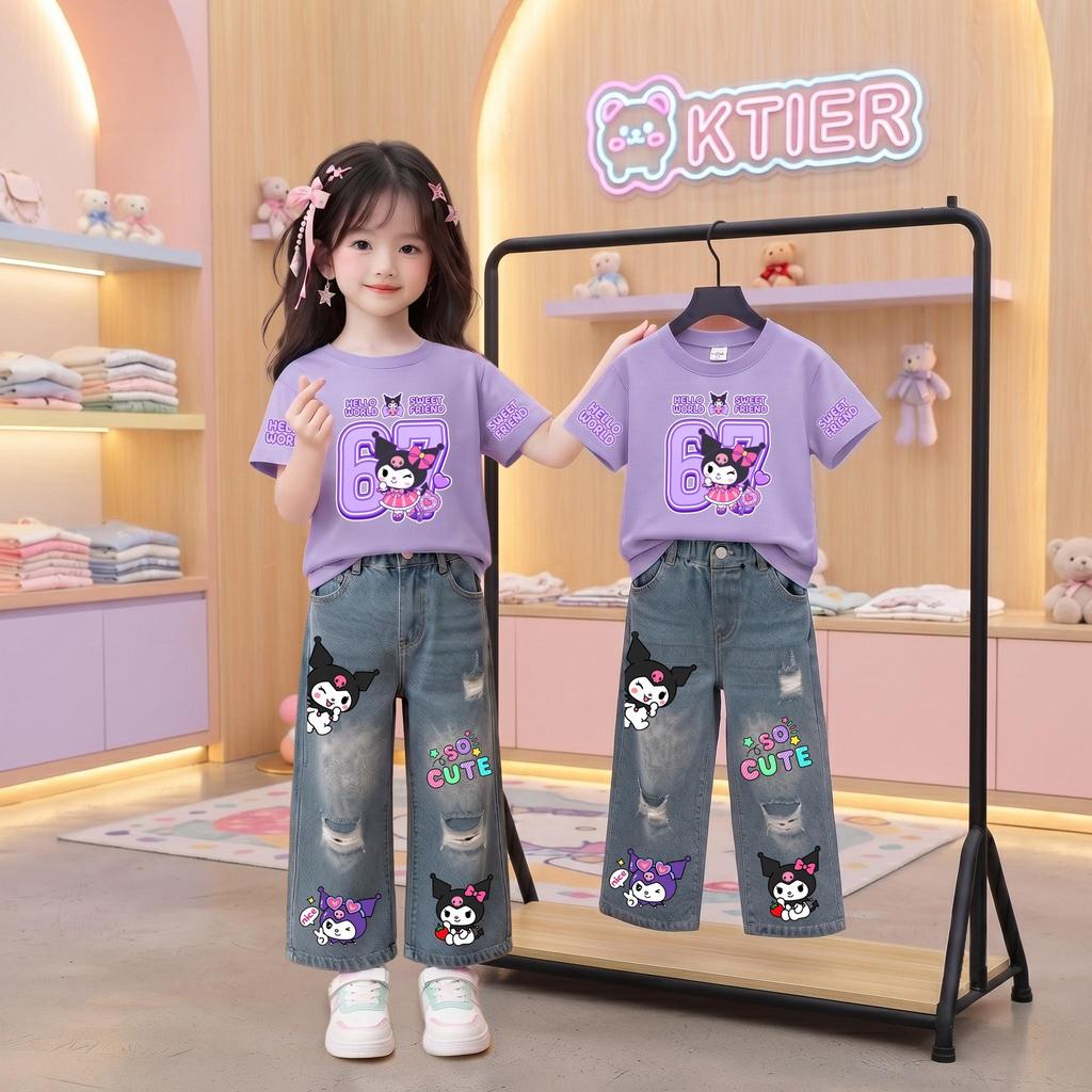 ชุดเซ็ทเด็ก2ชิ้น เสื้อ*กางเกงยีนส์