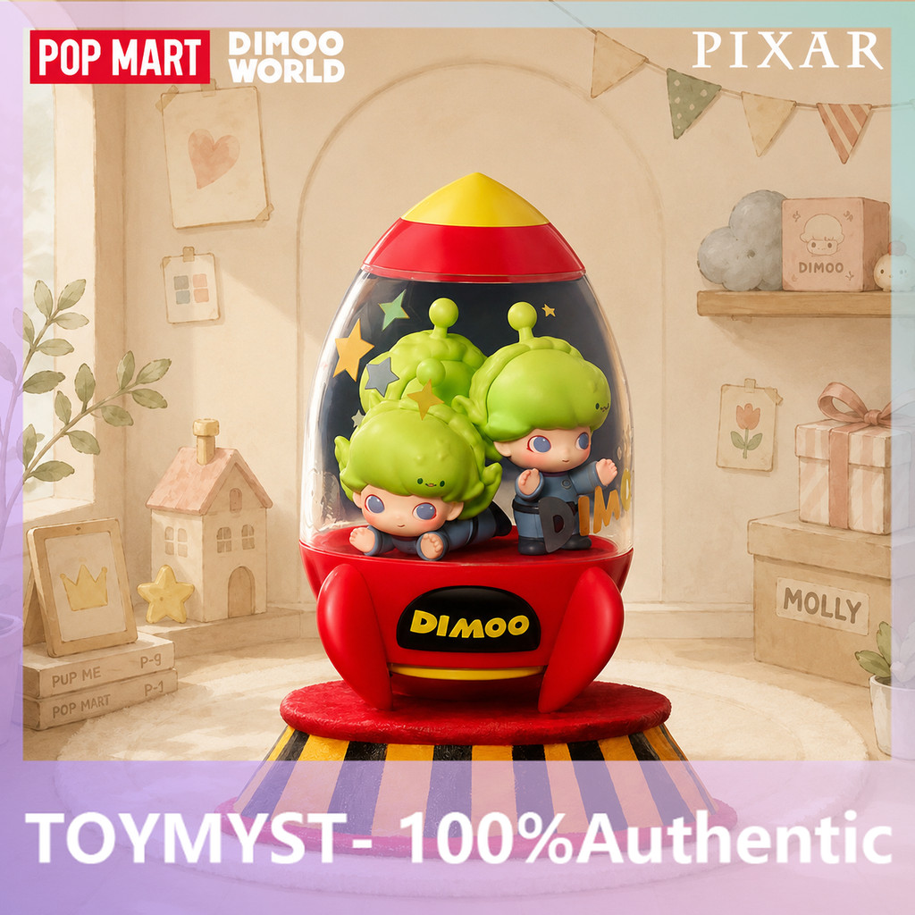 [secret] POPMART DIMOO WORLD x PIXAR Joint Series Figure Mystery Box เล่นอินเทรนด์ของแท้