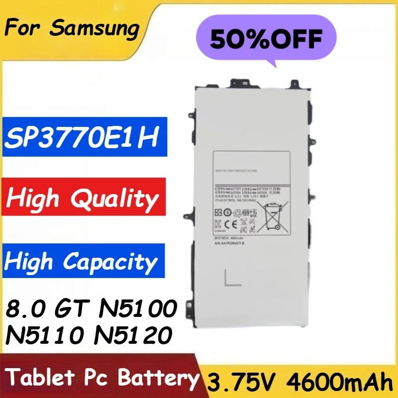 แบตเตอรี่แท็บเล็ตพีซี 3.75V 4600mAh SP3770E1H สําหรับ Samsung Galaxy Note 8.0 GT N5100 N5110 N5120 เ