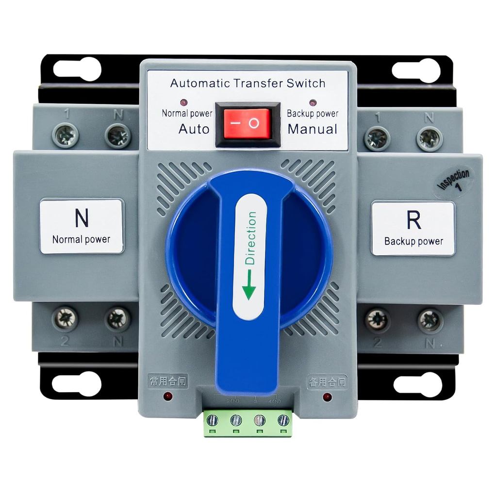 220V Dual Power สวิตช์โอนอัตโนมัติ 2P 63A เครื่องกําเนิดไฟฟ้าสวิตช์เปลี่ยน ATS 50Hz/60Hz-&&&