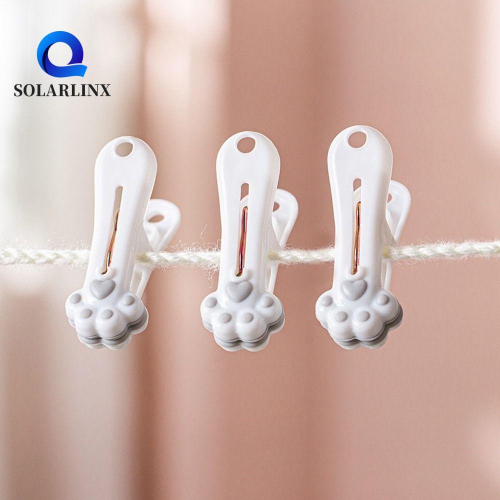 SOLARLINX Cat Claw ที่หนีบผ้า,พลาสติก Kawaii หมุดเสื้อผ้า,น่ารัก Traceless Windproof Anti Drop กระเป๋าอาหารคลิปชุดชั้นใน