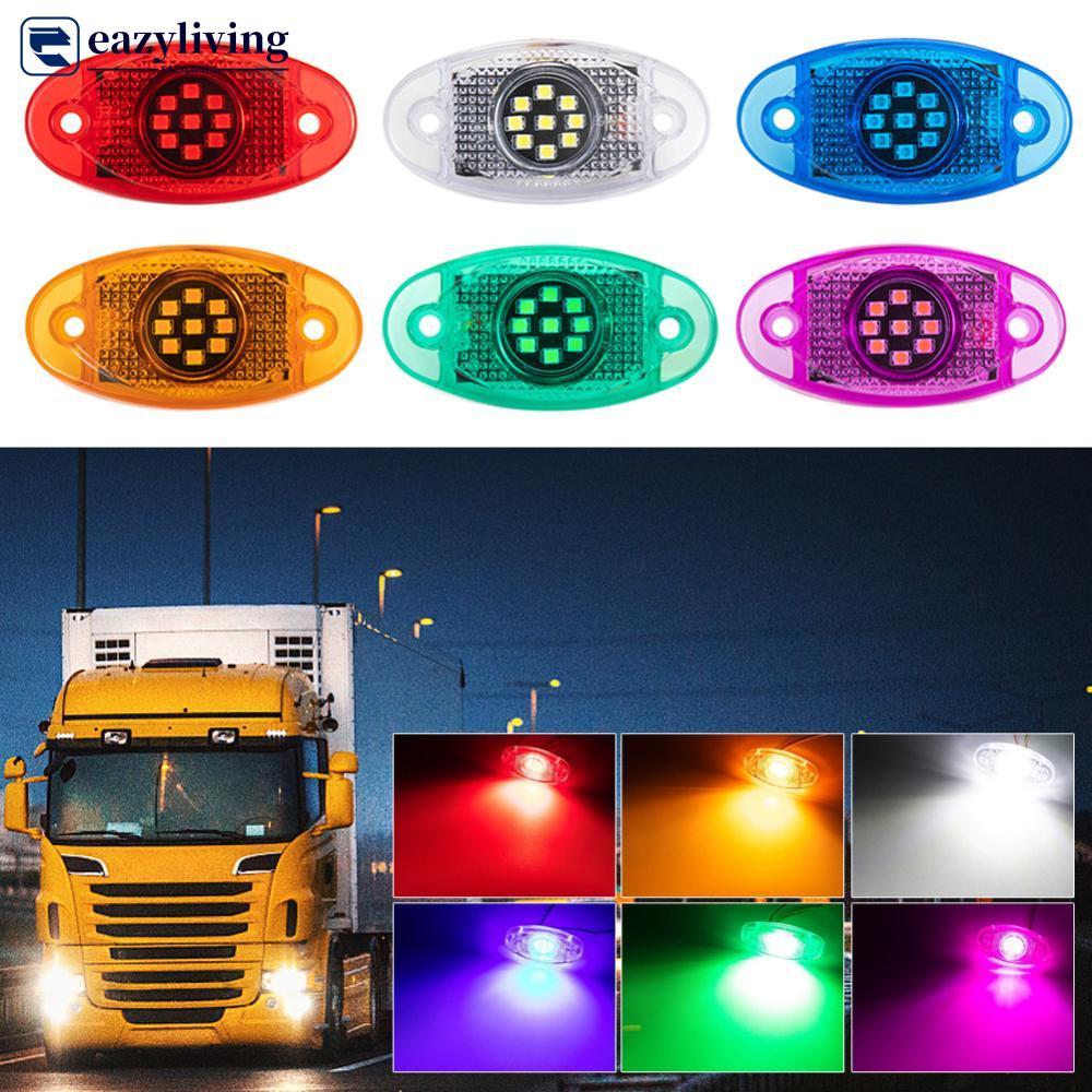 EAZYLIVING 12-24V 9 LED รถบรรทุกไฟเตือนด้านข้าง Muticolor กันน้ํารถความกว้างโคมไฟ Trailer Bus Van สั