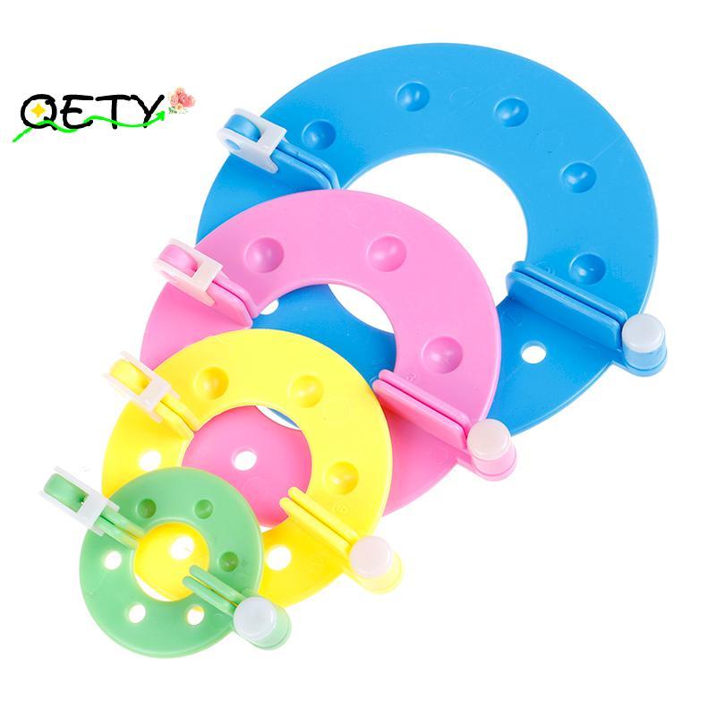 [qetyellow] 8PCS 4 ขนาด Fluff Ball PomPom Maker ถัก Loom Kit TH