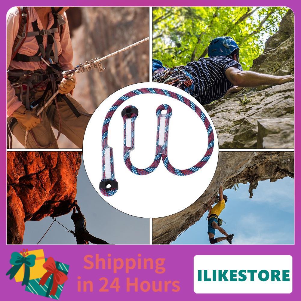ilikestore เชือกป้องกันการปีนเขากลางแจ้ง Antifalling Safety Oxtail Dissymmetry Sling Lanyard