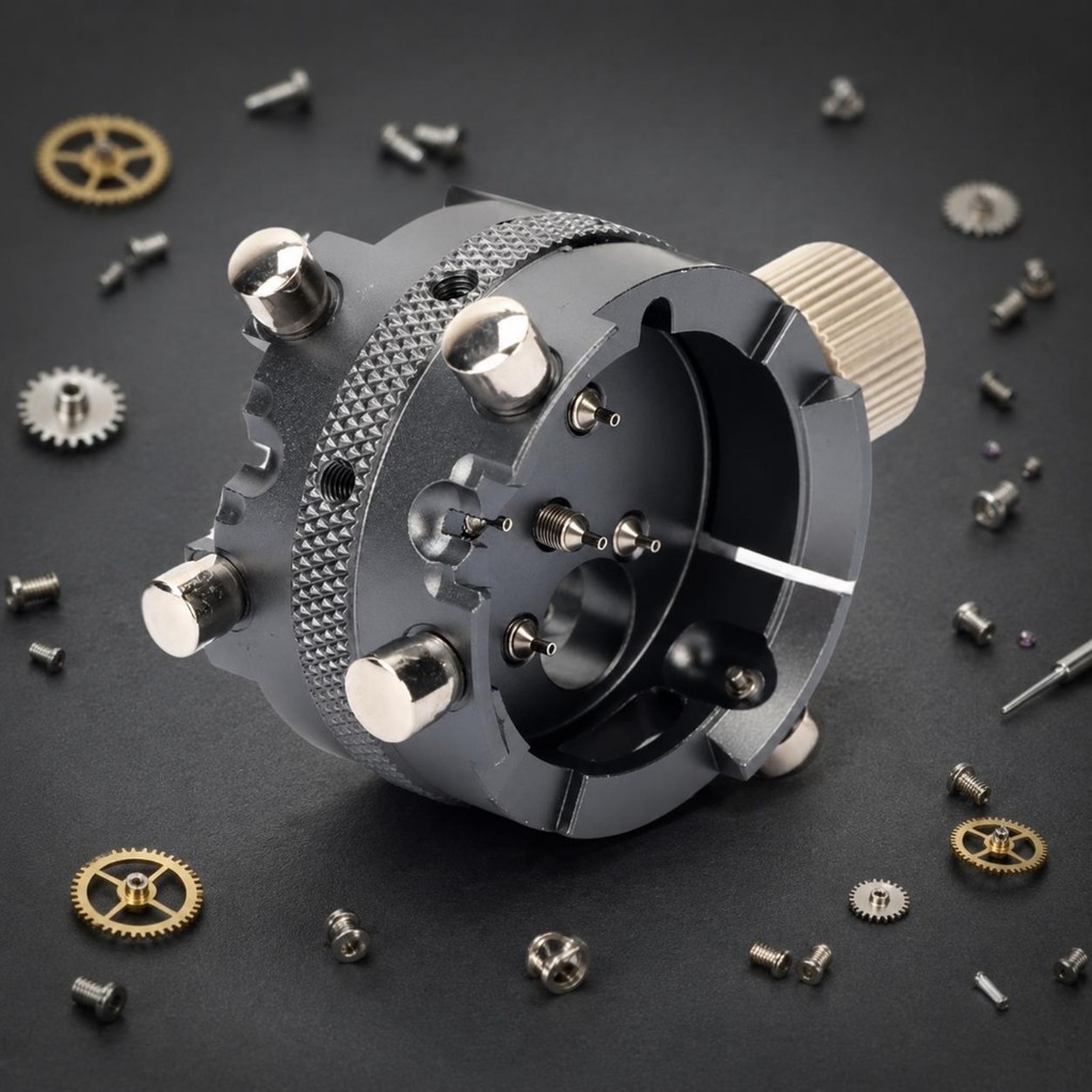 Multi-Function 7750 Movement Holder เบาะนั่งอลูมิเนียมอัลลอยด์ขนาดกะทัดรัดสําหรับช่างซ่อมนาฬิกา