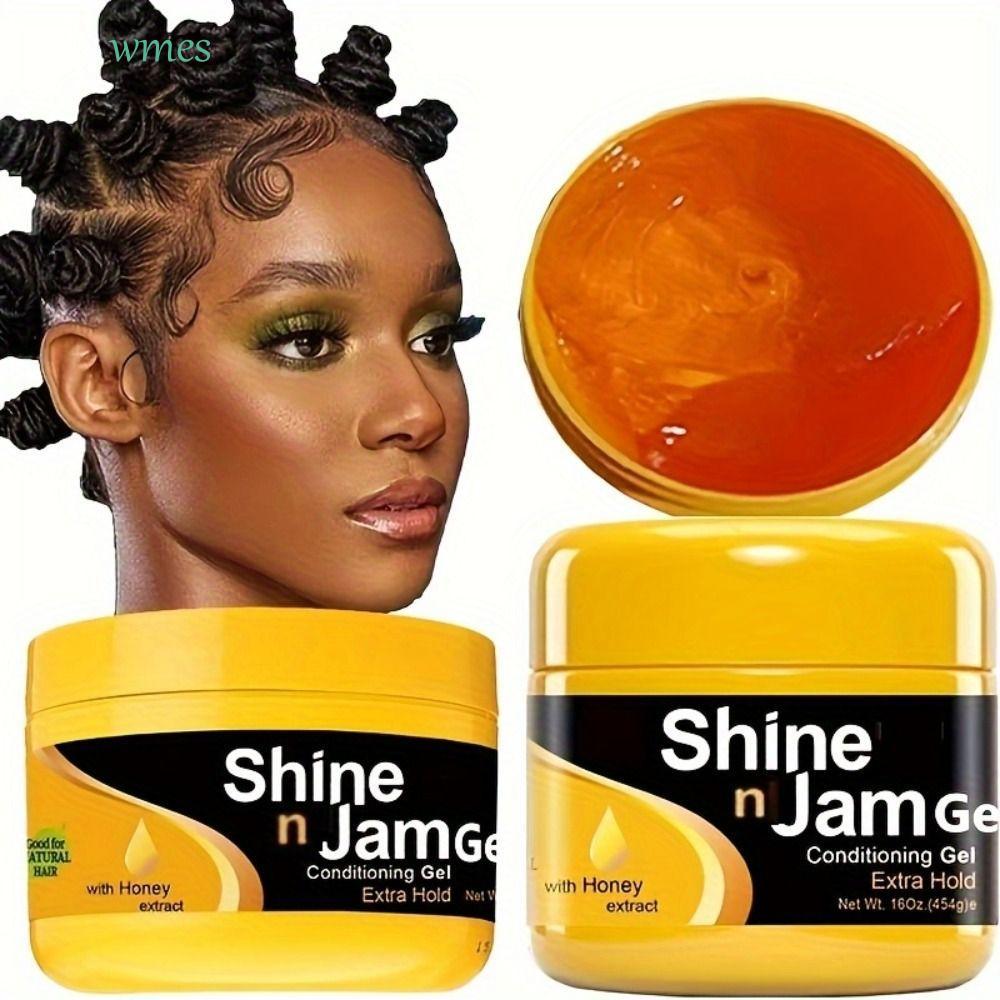 WMES1ZA Extra Hold Conditioning Braiding Gel, Anti-Frizz Edge Control Shaping Cream, Smooths Moistur