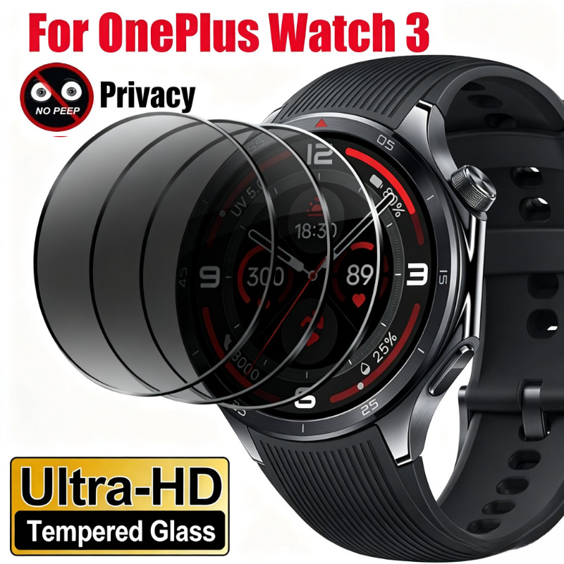 1-3Pcs สําหรับ OnePlus นาฬิกา 4 3 2R 2 46 มม.43 มม.eSIM Anti-Spy ความเป็นส่วนตัวกระจกนิรภัยสําหรับ O
