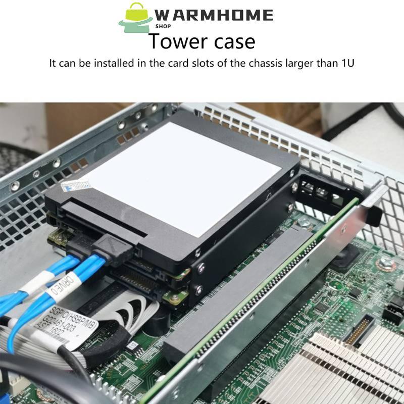 วงเล็บ HDD SSD Cooling ที่มีประสิทธิภาพอบอุ่น SSD ผู้ถือ HDD สําหรับเดสก์ท็อป PCI Card Slot