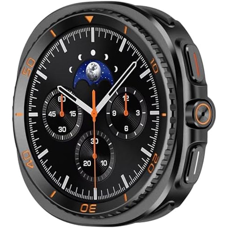 Amizee 3 in 1 เคสโลหะสําหรับ Samsung Galaxy Watch 8 44 มม.พร้อมตัวป้องกันหน้าจอ, ฝาครอบป้องกันกันรอย