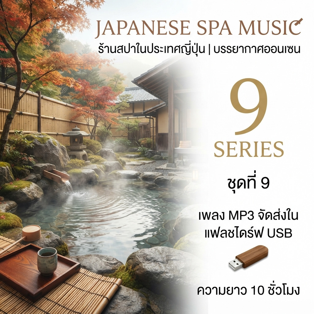 แฟลชไดรฟ์ USB เพลงสปาญี่ปุ่น (ชุดที่ 9) | SPA Music เสียงธรรมชาติ เพลงผ่อนคลาย นอนหลับ ทำสมาธิ คุณภาพสูง