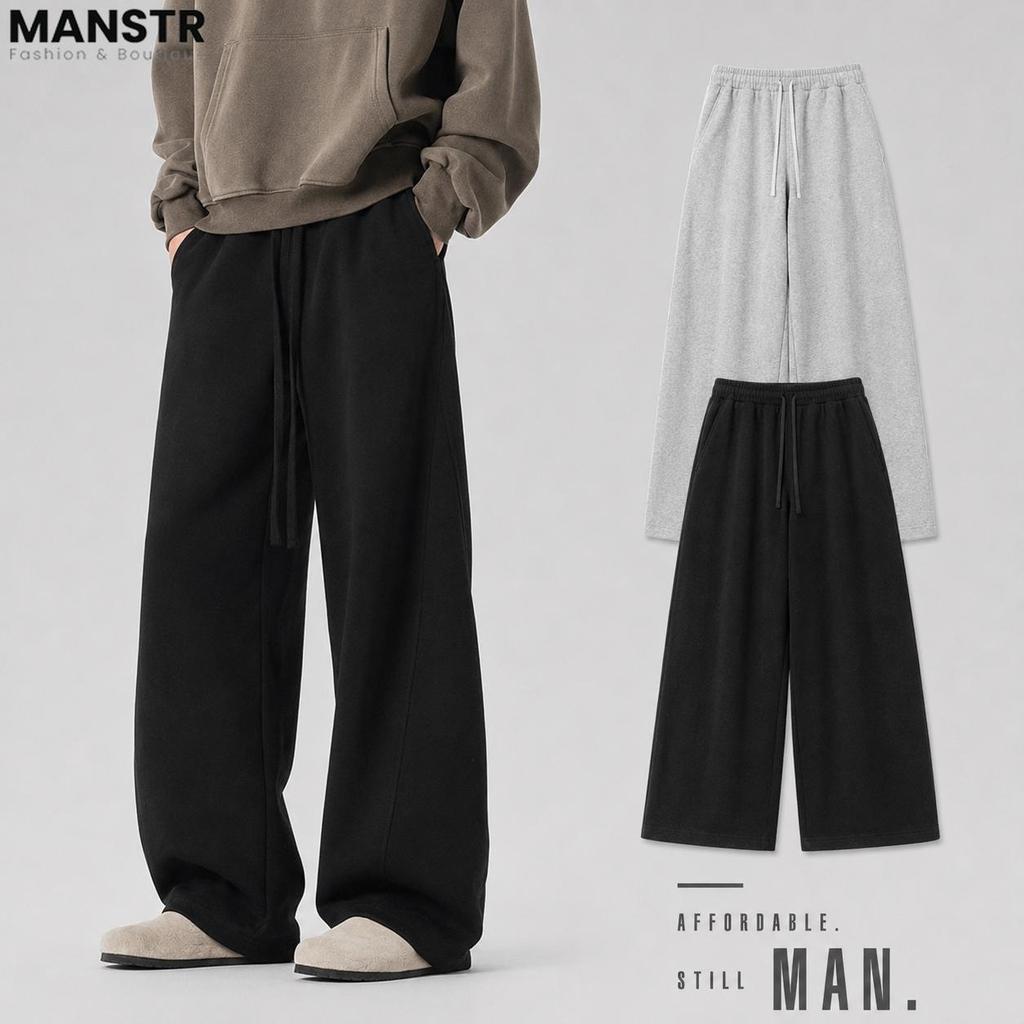 [ส่งฟรี] กางเกงวอร์มขายาวผู้ชาย Joggers ทรงหลวมสไตล์วินเทจ ผ้าทิ้งตัวใส่สบาย แนวสตรีท ใส่ได้ทั้งชายหญิง ไซส์ใหญ่ M-5XL #ตรงปก 2026