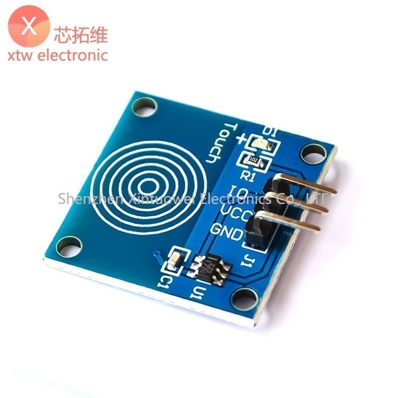 โมดูลเซ็นเซอร์สัมผัสโมดูลเซ็นเซอร์สวิตช์ปุ่มสัมผัสแบบ Capacitive สําหรับ Arduino IoT TTP223 TTP223B