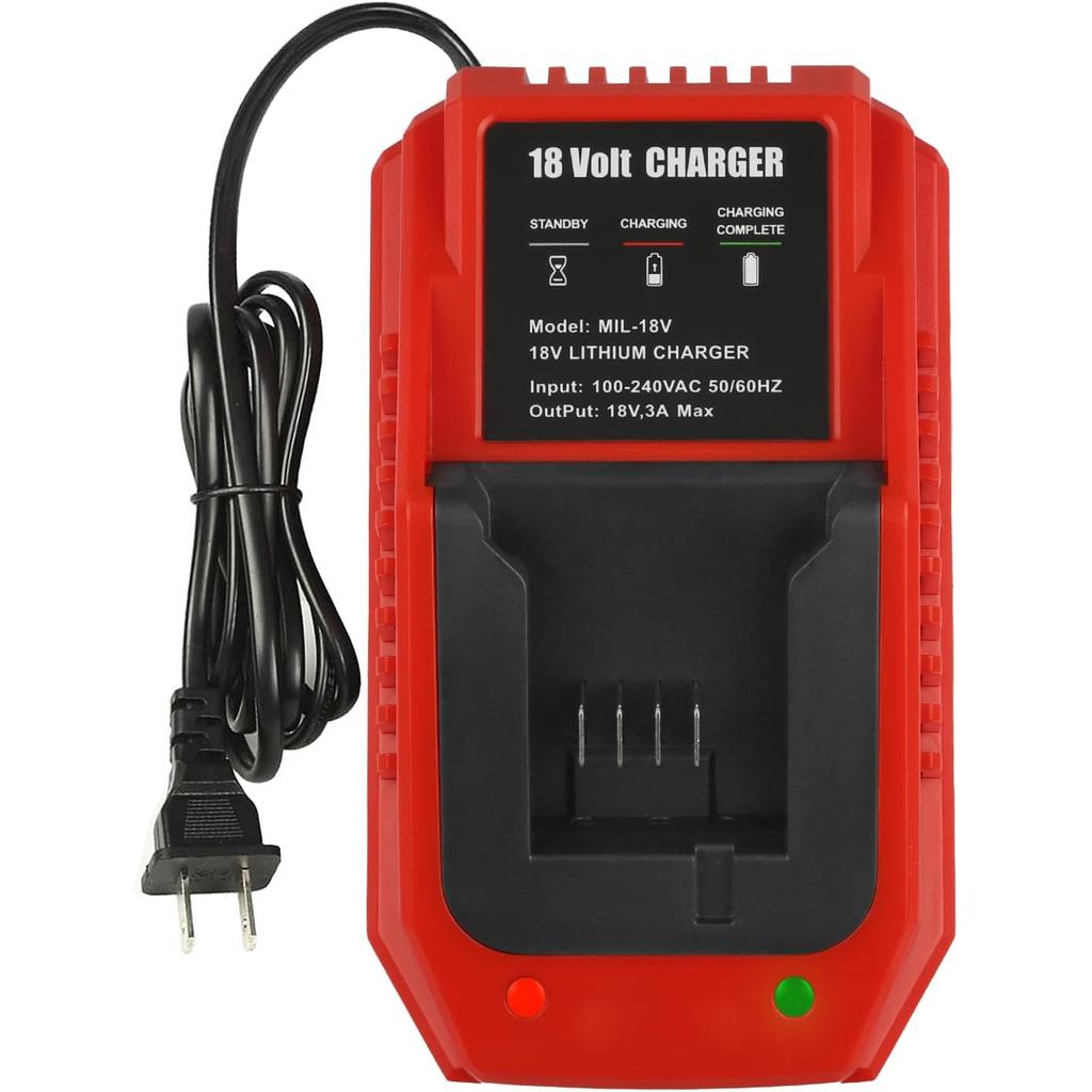 Powilling 18V Rapid Battery Charger Station สําหรับ 48-11-1850 18V Charger ใช้งานร่วมกับ Milwaukee 1