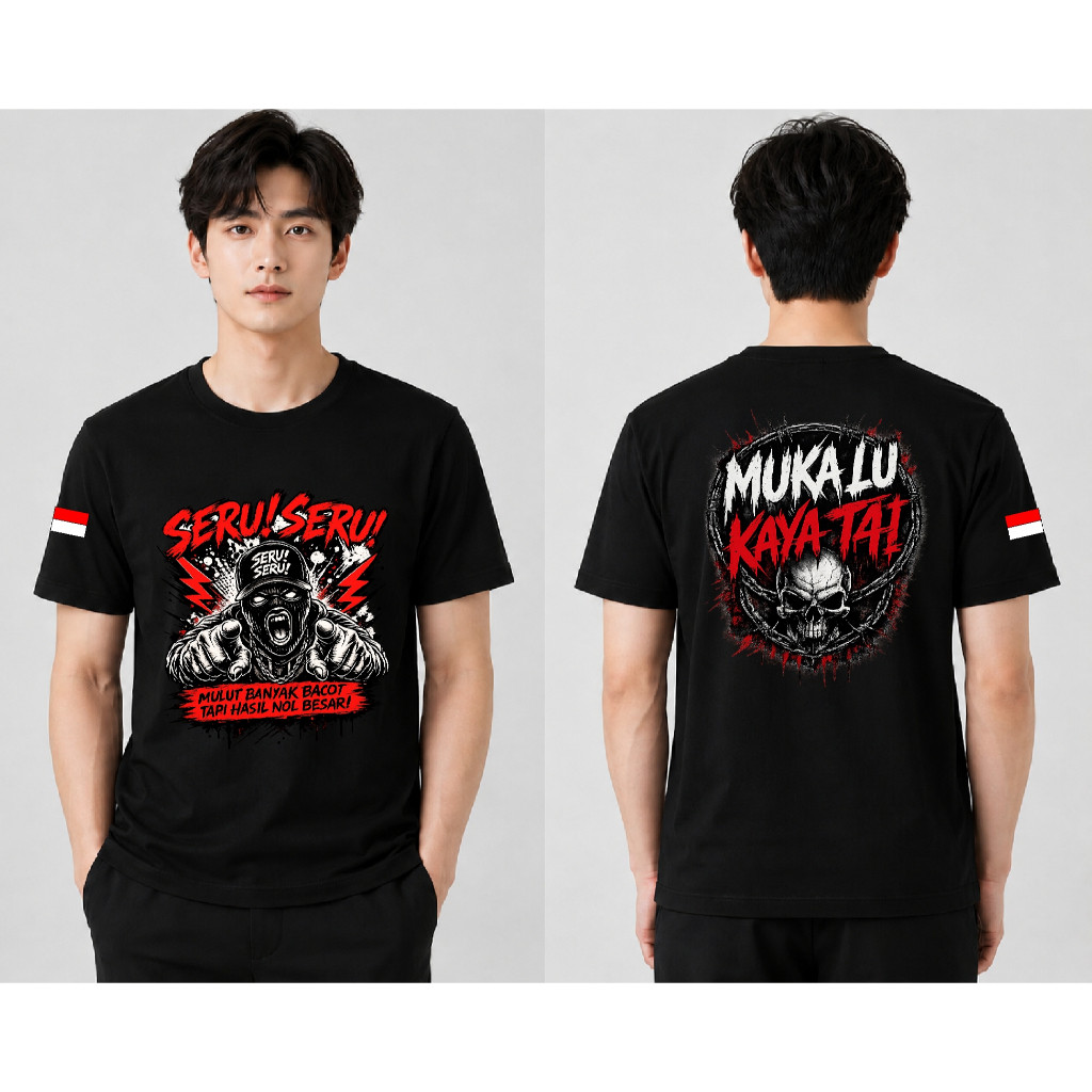KATUN Xv ผู้ชาย Fun Fun Face Lo Kayak T4i คํา VIiral ลูกเรือคอชายเสื้อยืดผู้หญิงเสื้อยืด Unisex ผ้าฝ