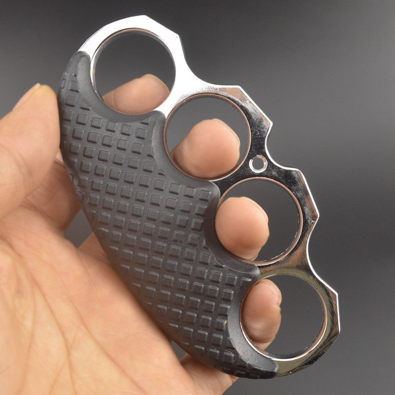 คลิป Four-Finger Tiger Hand Buckle Fist Buckle Travel Tool Tiger Finger Gloves Car Equipment Boxer Q