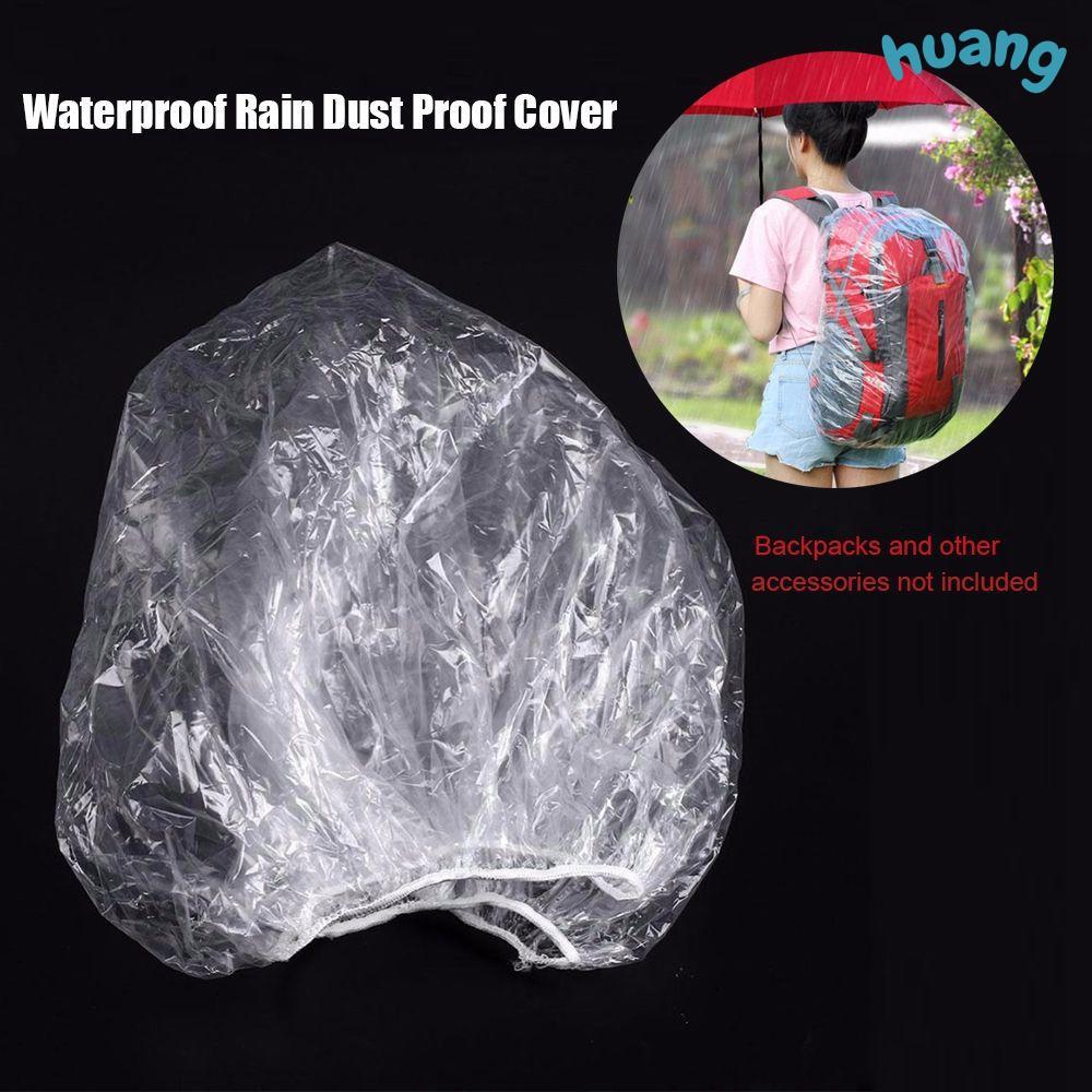 LONNG กระเป๋าเป้สะพายหลังกันฝน,พลาสติกโปร่งใส Knapsack Rain Cover, อุปกรณ์การเดินทางแบบใช้แล้วทิ้งความจุขนาดใหญ่ Rucksack Raincover