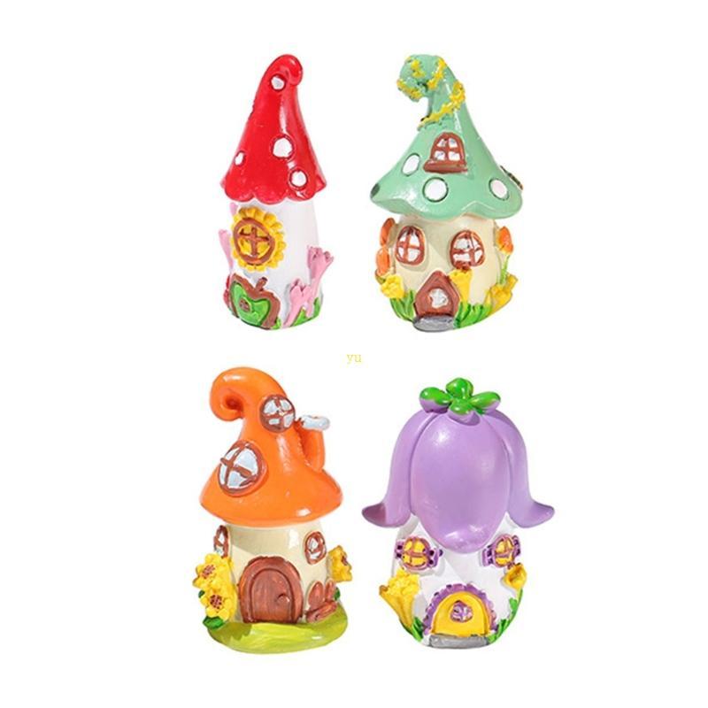 Yu Charm เห็ด House Office Library Canteens โรงแรมเรซิ่นตกแต่งสําหรับผู้ที่ชื่นชอบงานแฟนตาซีตกแต่งสว
