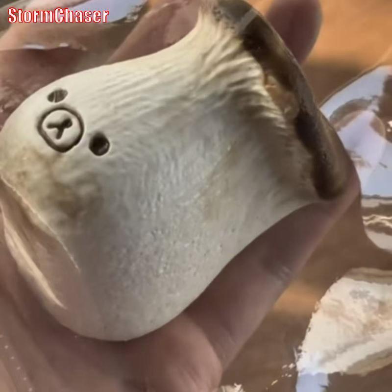 [Storm-t] Soft Stretchable Bear King Mushroom Squeeze ของเล่นสมจริง TPR ของเล่นบรรเทาความเครียดสําหร