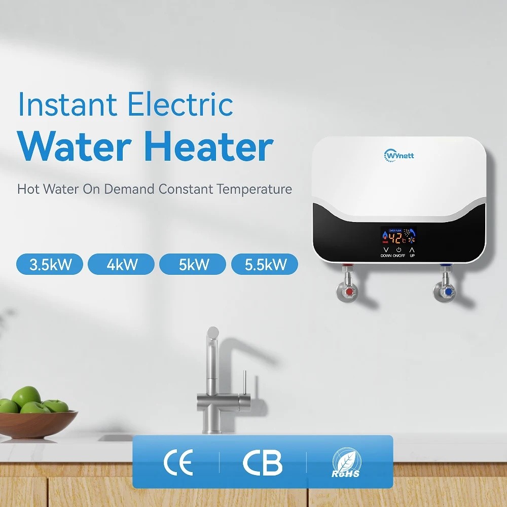 Low Power Intelligent TouchControl เครื่องทําน้ําอุ่นในครัว เครื่องทําน้ําอุ่นแบบไม่ใช้ถังไฟฟ้าทันที