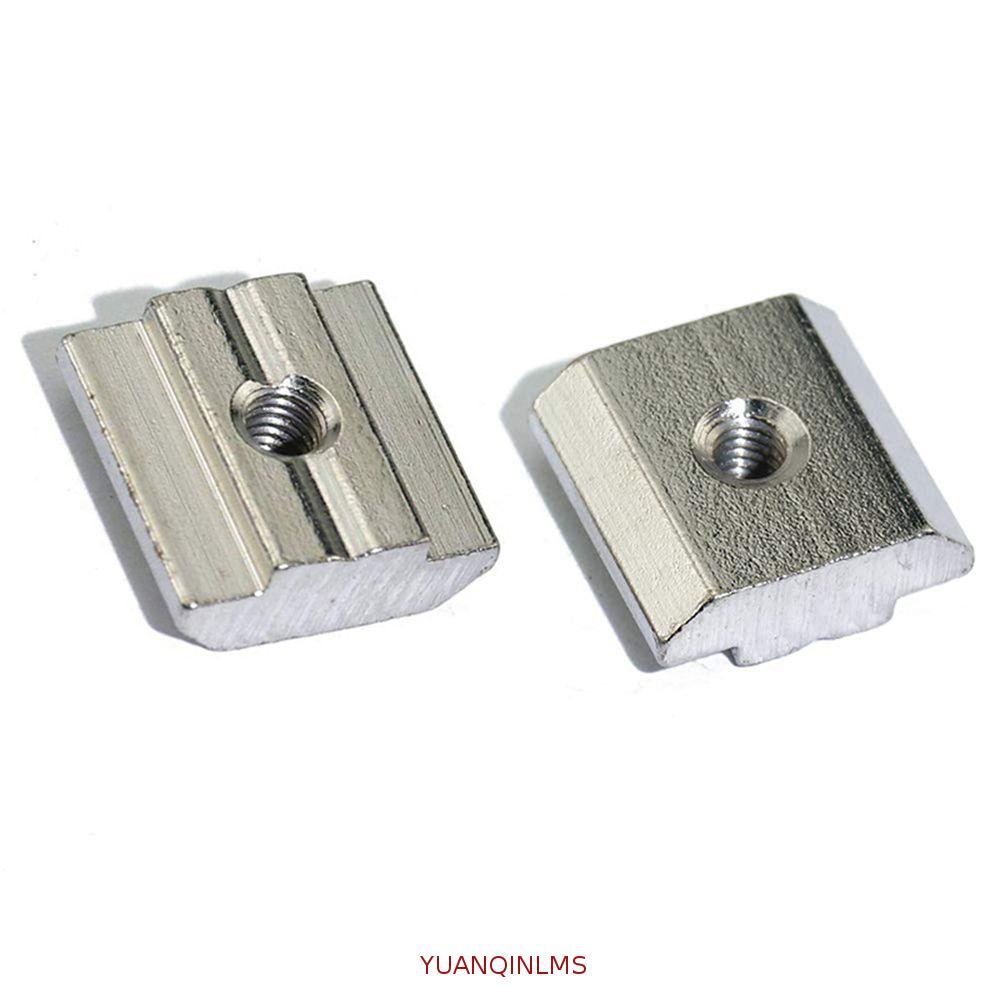 YUANQINLMS Hammer Nut T Block T-Track เลื่อนโปรไฟล์อลูมิเนียมสี่เหลี่ยม T Slot Nut