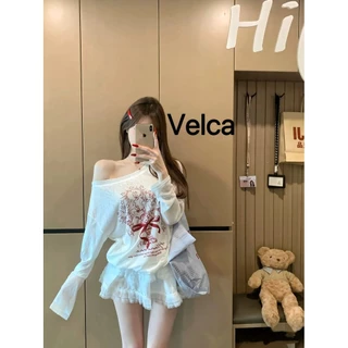 Velca เสื้อชีฟองทรง Ovesize ใส่แมทช์เสื้อสายเดี่ยว หรือ บิกินี่ ใส่คลุมได้ทุกงาน ทรงหลวม พิมพ์ลาย เซ็กซี่ ป้องกันแดด