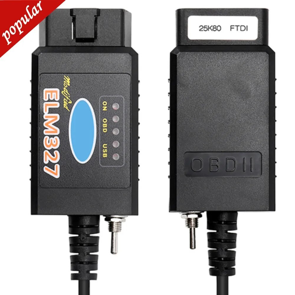 Elm327 Usb Ftdi Pic18f25k80 ชิป Elmconfig รหัส Reader สําหรับ Fo-Rd Hs Can/ms Can Forscan Elm 327 Ob