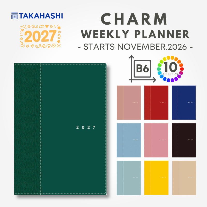 Takahashi 2027 Planner Charm B6 Weekly (Starts November 2026), Journal Stationery