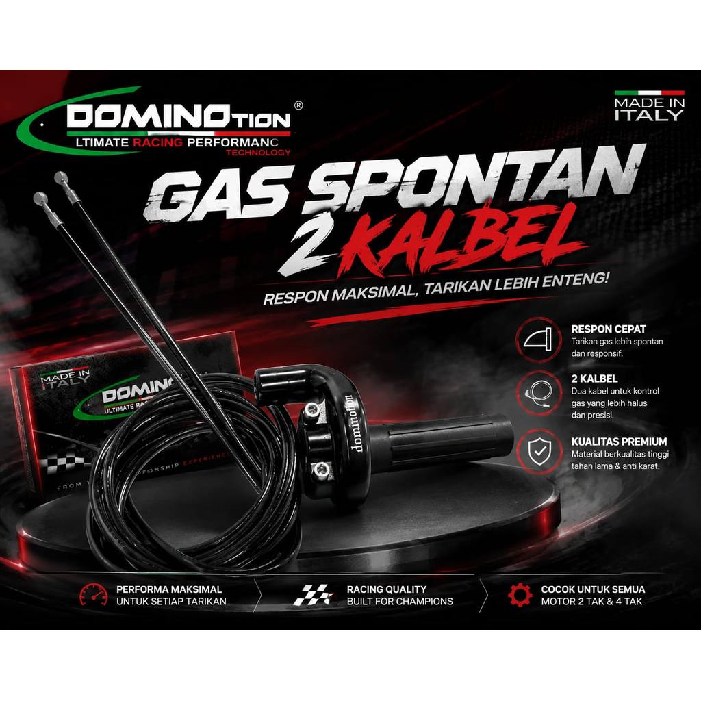 DOMINOTION SPONTAN GAS 2 สาย/CRF SPONTAN GAS/D TRACKER SPONTAN GAS/UNIVERSAL 2 สายสําหรับรถจักรยานยน