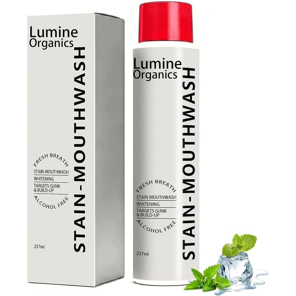น้ํายาบ้วนปาก,LumineOrganicsMouthwashning,StainningMouthwashRinse,FreshBreath&CleanerLookingฟัน,8flo