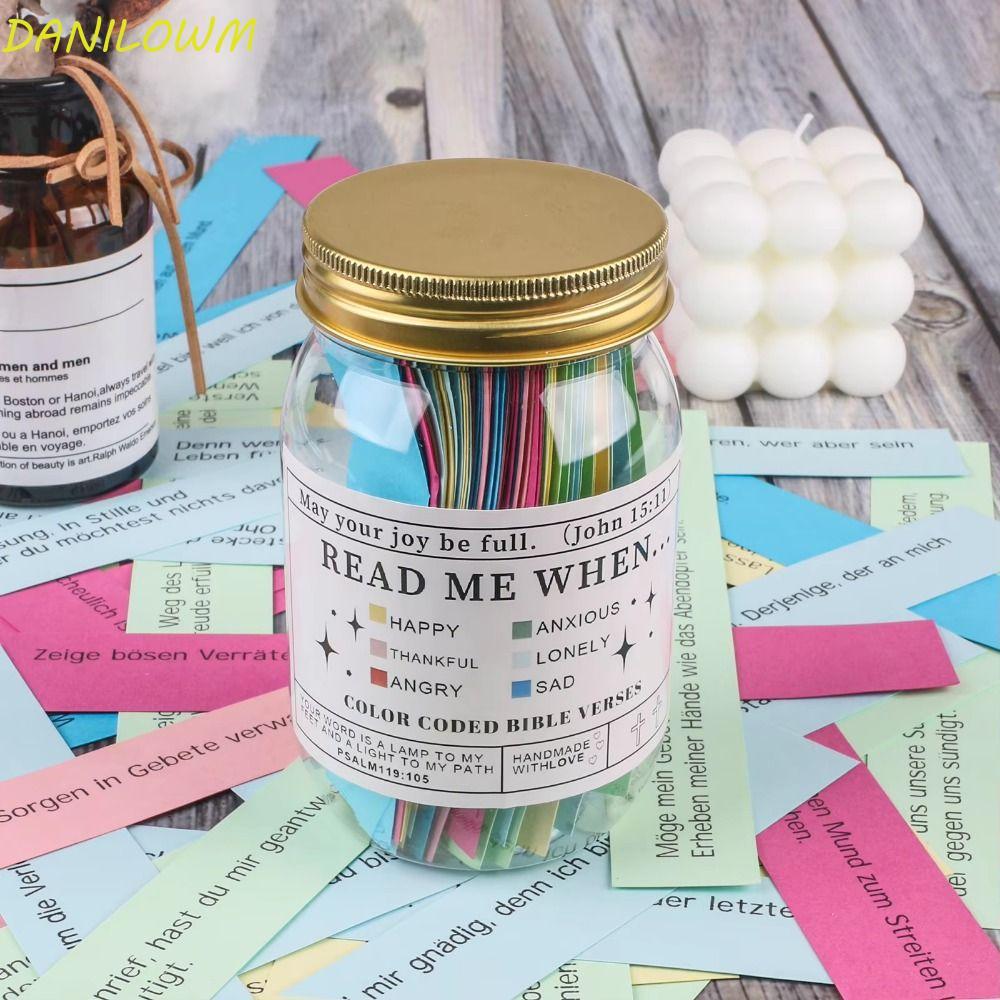 DANILLOWM Bible Verse Jar, Creative Bible Notes อ่านฉันเมื่อขวด, Emotions Feeling การ์ดสวดมนต์ Best 
