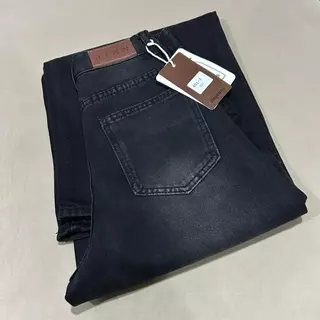 JINJEANS-401 | (XS-6XL) สีดำฟอก กางเกงยีนส์ขากระบอกใหญ่ baggy jeans เลือกความยาวได้