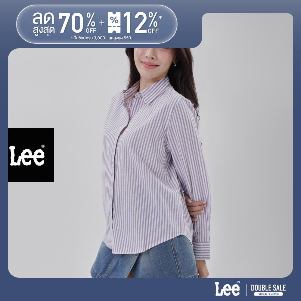 LEE เสื้อเชิ้ตยีนส์แขนยาวผู้หญิง คอลเลคชั่น Denim Obsession รุ่น LE F525WSHLN16 สีม่วง
