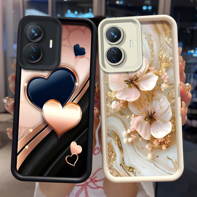เคสโทรศัพท์สําหรับVivo Y55 2022 4G/T1 44W/T1 (Snapdragon 680)/T1 4Gน่ารักแฟชั่นดอกไม้Daisyพิมพ์ปลอกก