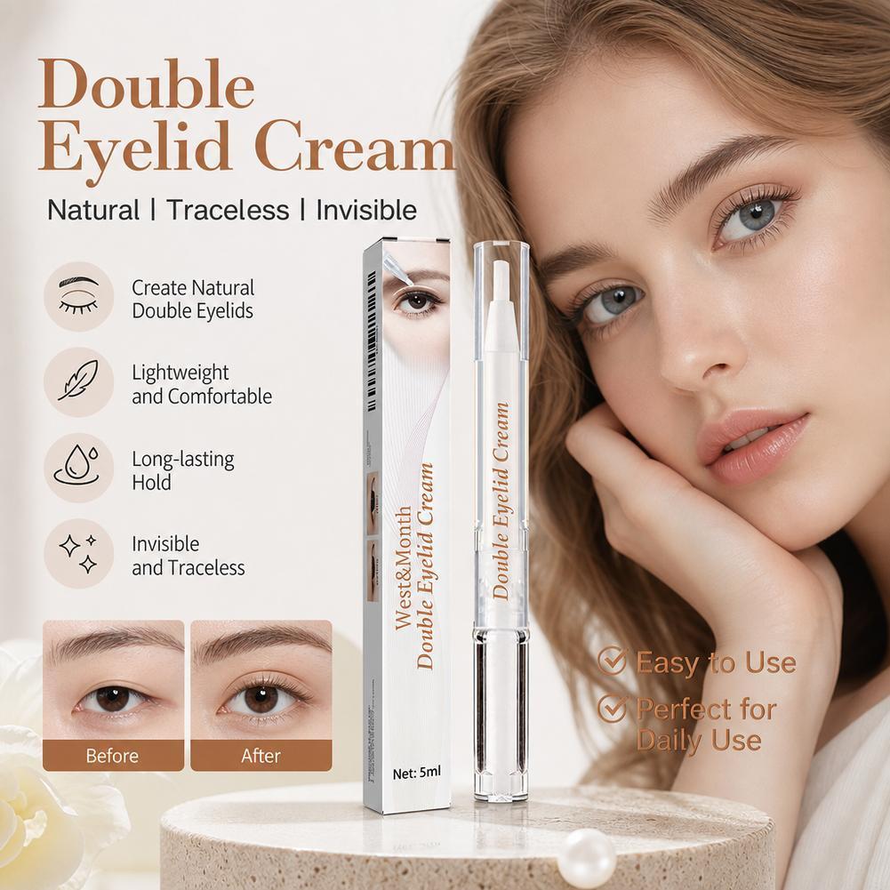 W Brand 5ml Double Eyelid Setting Cream Instant Natural Creease Long Lasting Waterproof Non F7v7