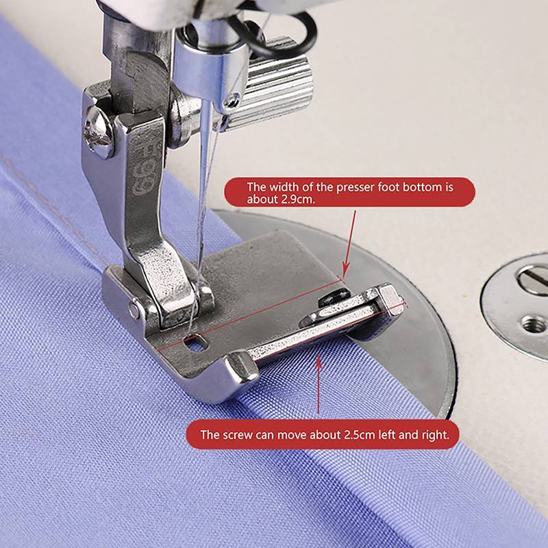 Onetimingblissea F99 Universal Adjustable Presser Foot สําหรับจักรเย็บผ้าแบนขอบห่อ Curling SEA