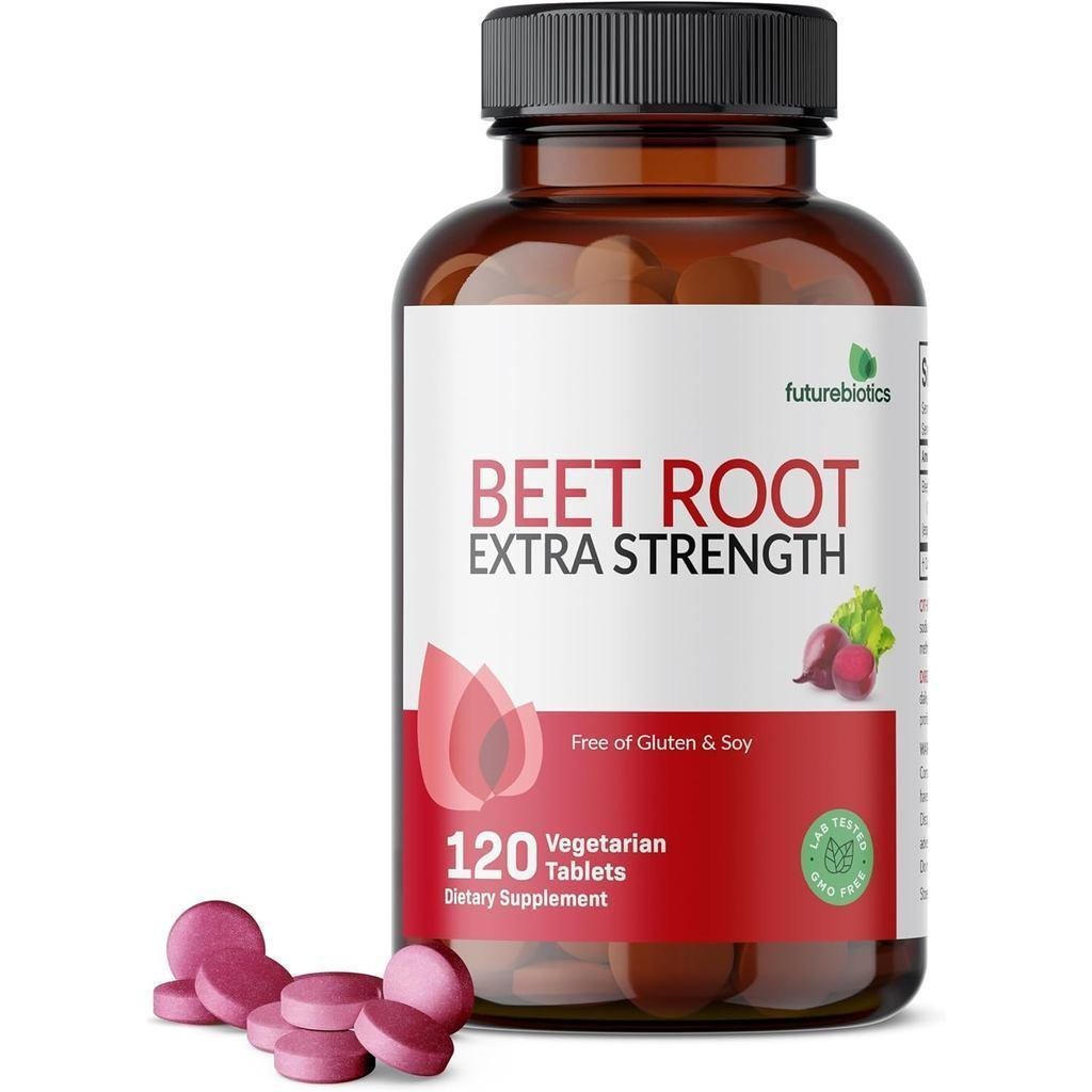 Futurebiotics Beet Root Extra Strength, Non-GMO, 120 เม็ดมังสวิรัติ 2NP6 34TB MXRT