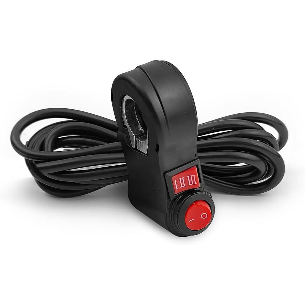 L-faster Universal Thumb Throttle Control Lever Assembly สามความเร็วพร้อมย้อนกลับสําหรับจักรยานสกู๊ต