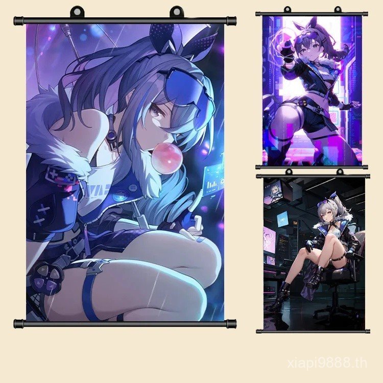 Honkai Impact Orbital Bronya เกมผ้าแขวน Scroll Home Decor อะนิเมะโปสเตอร์ของขวัญคอสเพลย์ Scroll ภาพว