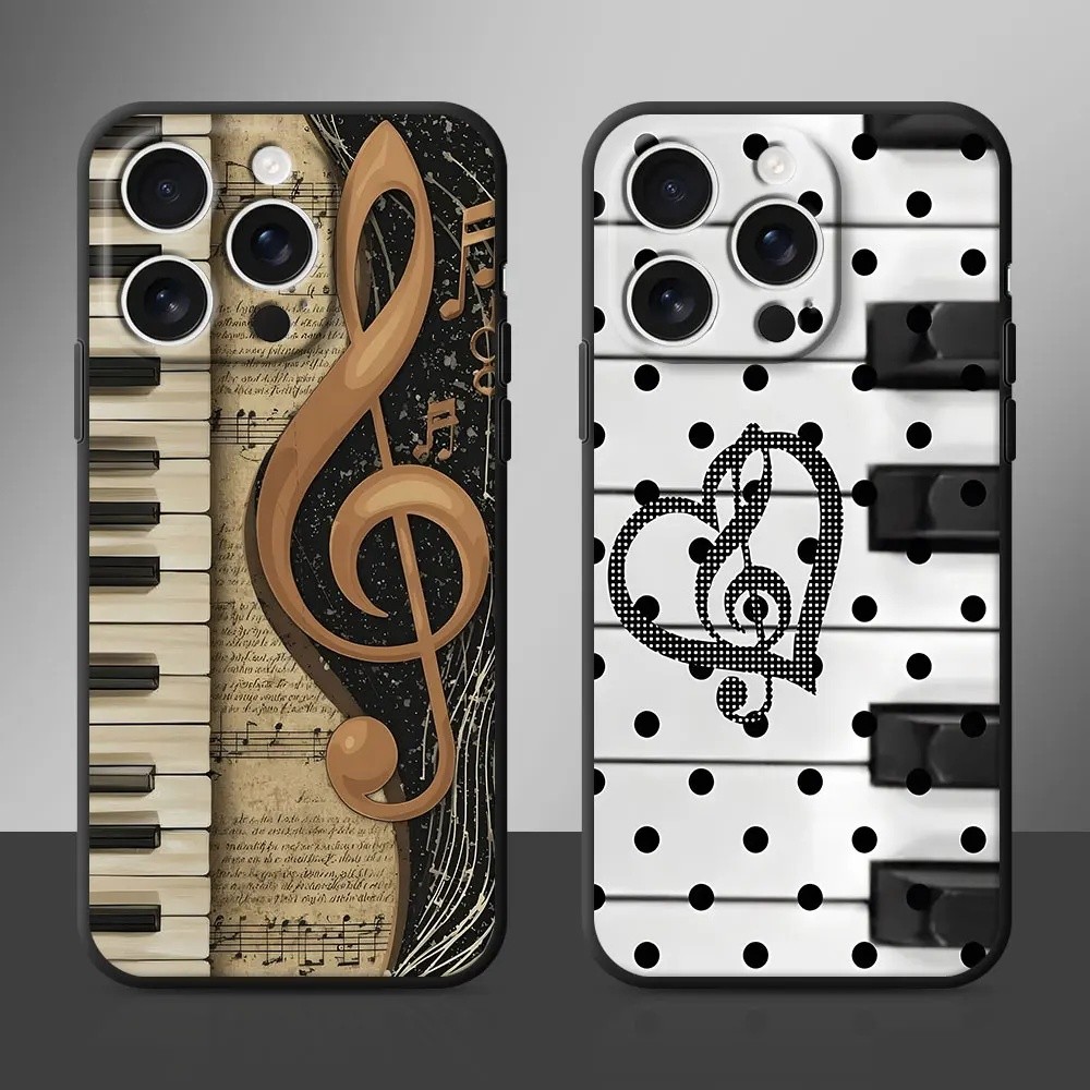 TP-1 Niche Design Piano Art คีย์บอร์ดเคสโทรศัพท์สําหรับ iPhone 17 18 16 13 15 18 16e 12 Mini 14 Pro 