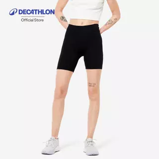 Decathlon Women'S Fitness Cycling Shorts กางเกงออกกำลังกายผู้หญิงแนวปั่นจักรยานขาสั้น - Black