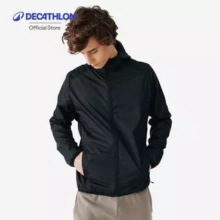 Decathlon Run Rain Men'S Running Wind And Rain Jacket เสื้อแจ็คเก็ตผู้ชายใส่วิ่งกันน้ำ รุ่น Kiprun Run 100 - Black