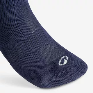 Decathlon High Tennis Socks Tri-Pack Rs 500 ถุงเท้าเทนนิสข้อสูง รุ่น Rs 500 แพ็ค 3 คู่ - Beige/Blue