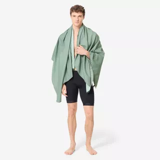 Decathlon Microfibre Swimming Towel Size Xl 110 X 175 Cm ผ้าขนหนูไมโครไฟเบอร์ว่ายน้ำ ขนาด Xl 110 X 175 ซม - Dark Green