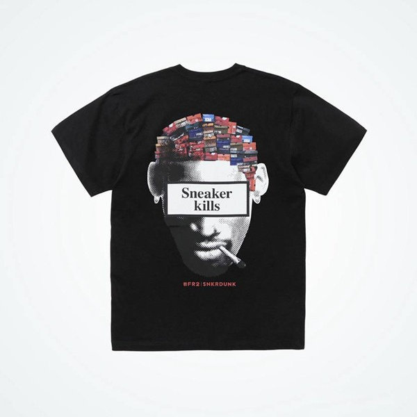 FR2 x SNKRDUNNK เสื้อยืดหม้อคนผู้ชายและผู้หญิงเสื้อยืดแขนสั้นหรูหรา