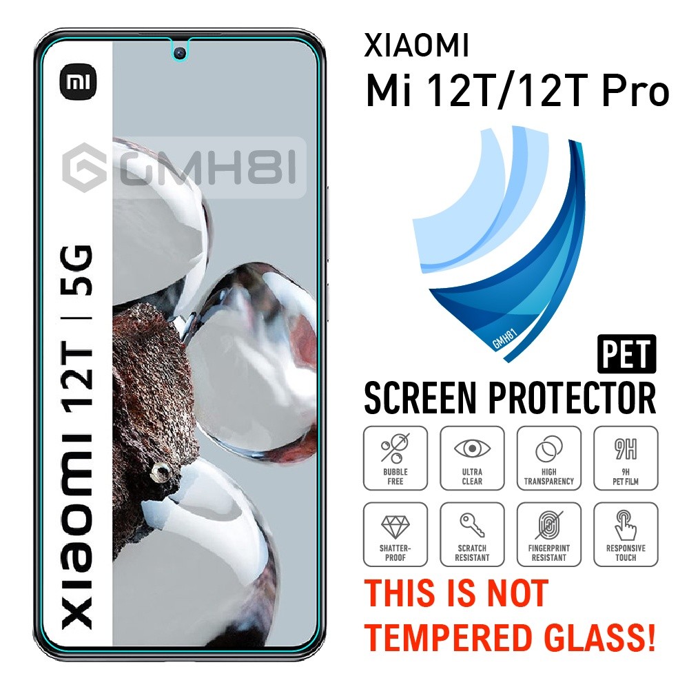 9H PET 0.3 มม.การดูดซึมช็อกป้องกันหน้าจอGuard Anti Glare BlueRay BlueLightสําหรับXiaomi Mi 12T 11T 1