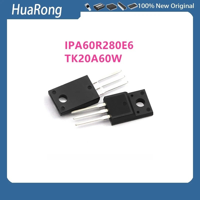 10 ชิ้น/แบทช์ IPA60R280E6 6R280E6 TK20A60W K20A60W TO-220F